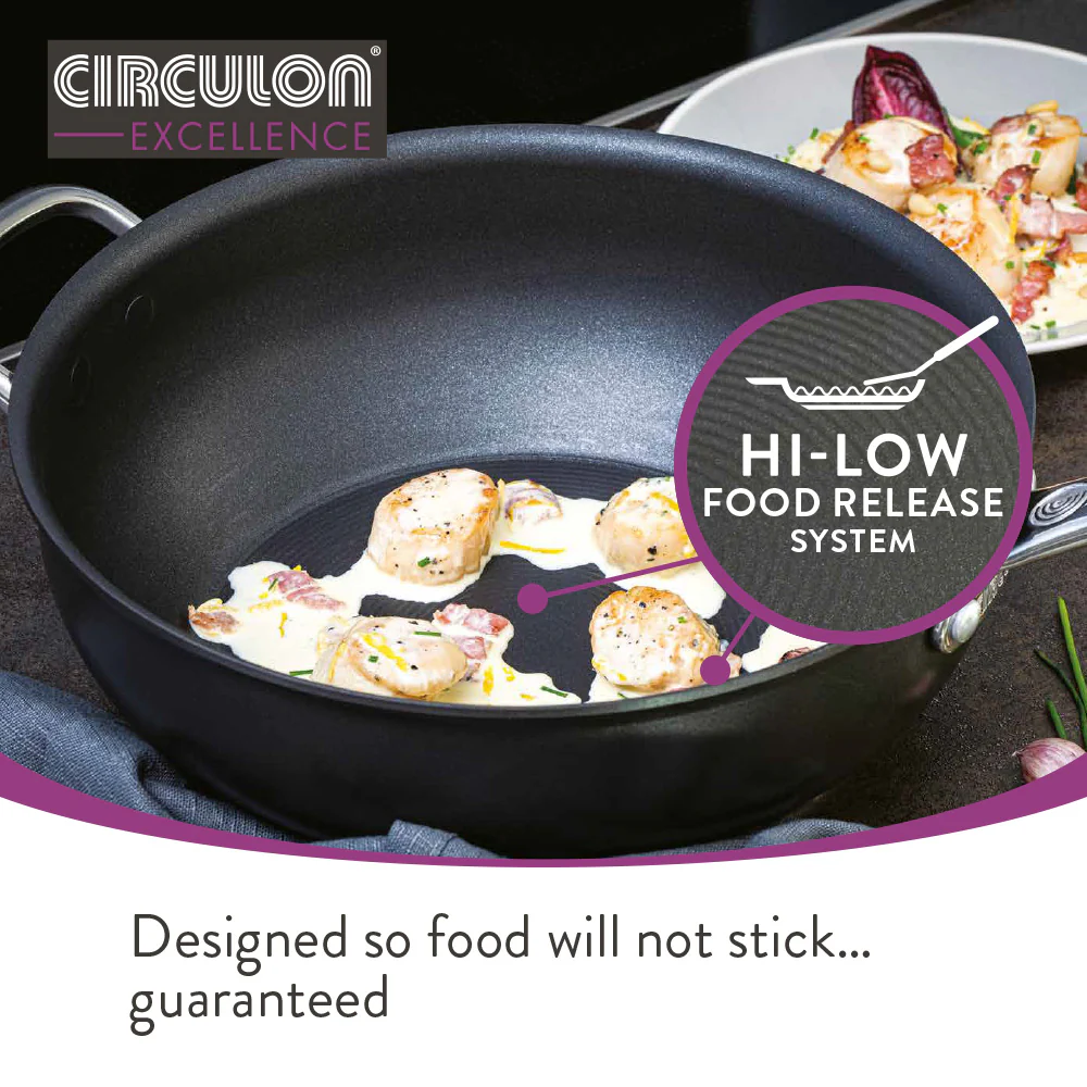 Excellence Non-Stick Induction Saucepan & Lid, Skillet & Milk Pan Set - 4 Pieces - Image 4