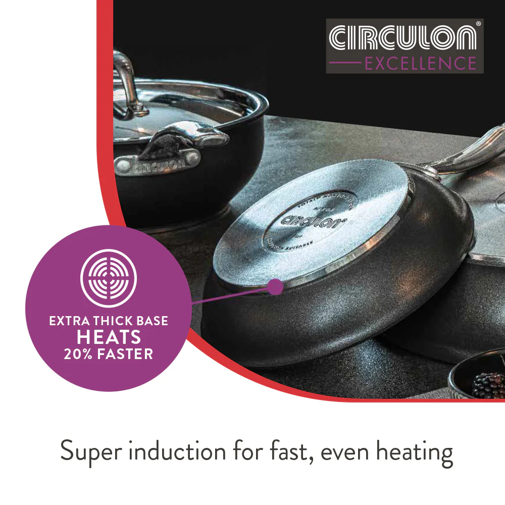 Excellence Non-Stick Induction Saucepan & Lid, Skillet & Milk Pan Set - 4 Pieces - Image 6