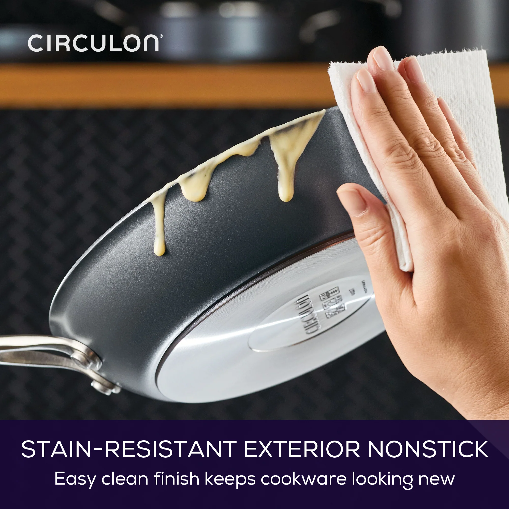 ScratchDefense Extreme Non-Stick Induction Frying Pan with Lid - 30 cm - Image 2