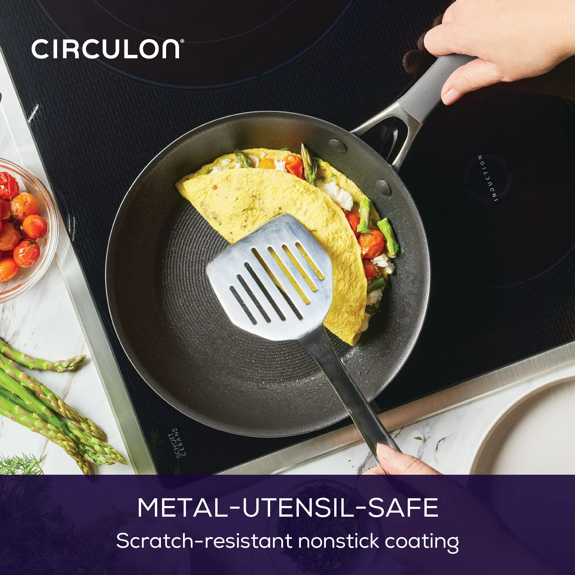 ScratchDefense Extreme Non-Stick Wok & Helper Handle - 34cm - Image 5
