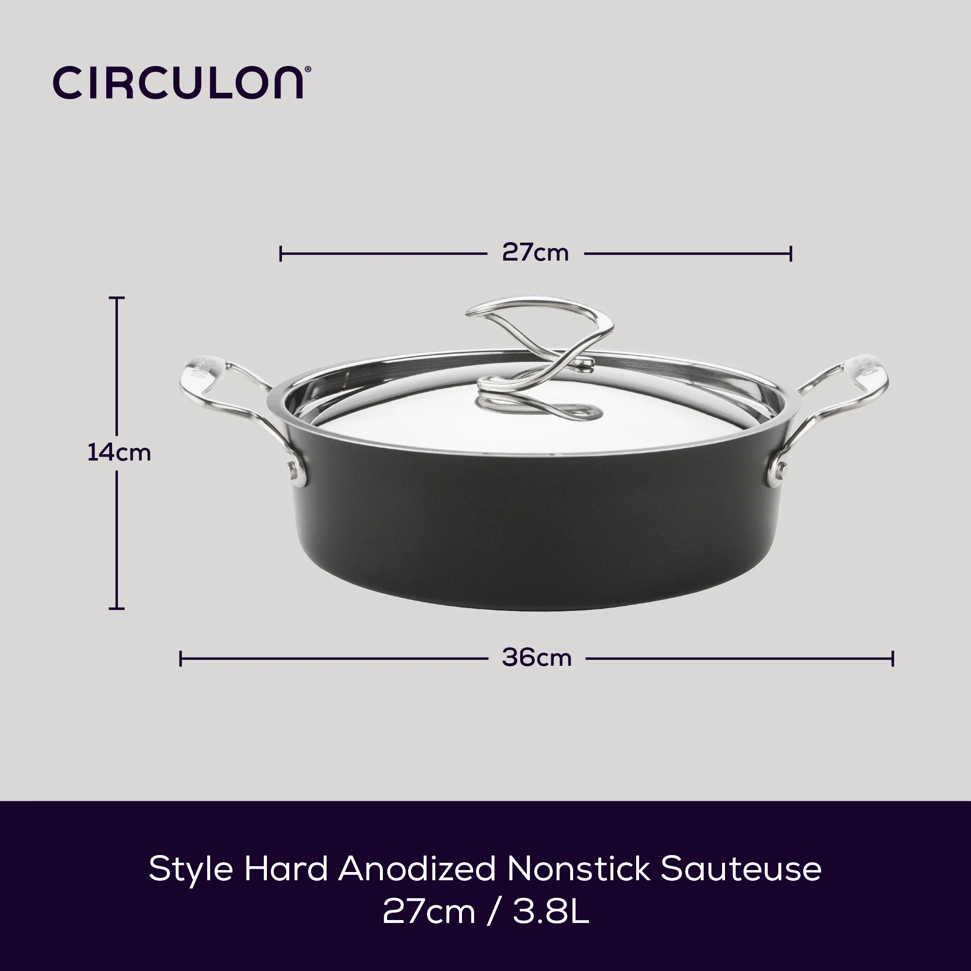 Style Non-Stick Induction Sauté Pan & Lid - 2 Sizes - Image 6